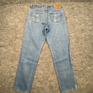 Bugle Boy Gold Crest Series Mens Blue Straight Leg Jeans *32x32 Wash Vintage